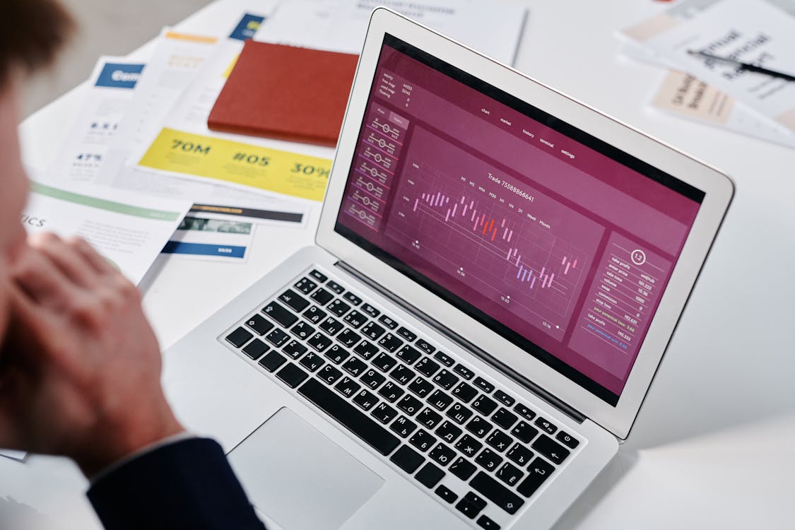 Computer screen showing marketing performance metrics